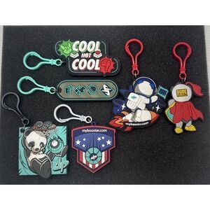 Dude Perfect Keychains Backpack Clips Lot of 6 MyBooster Collectibles With Clips